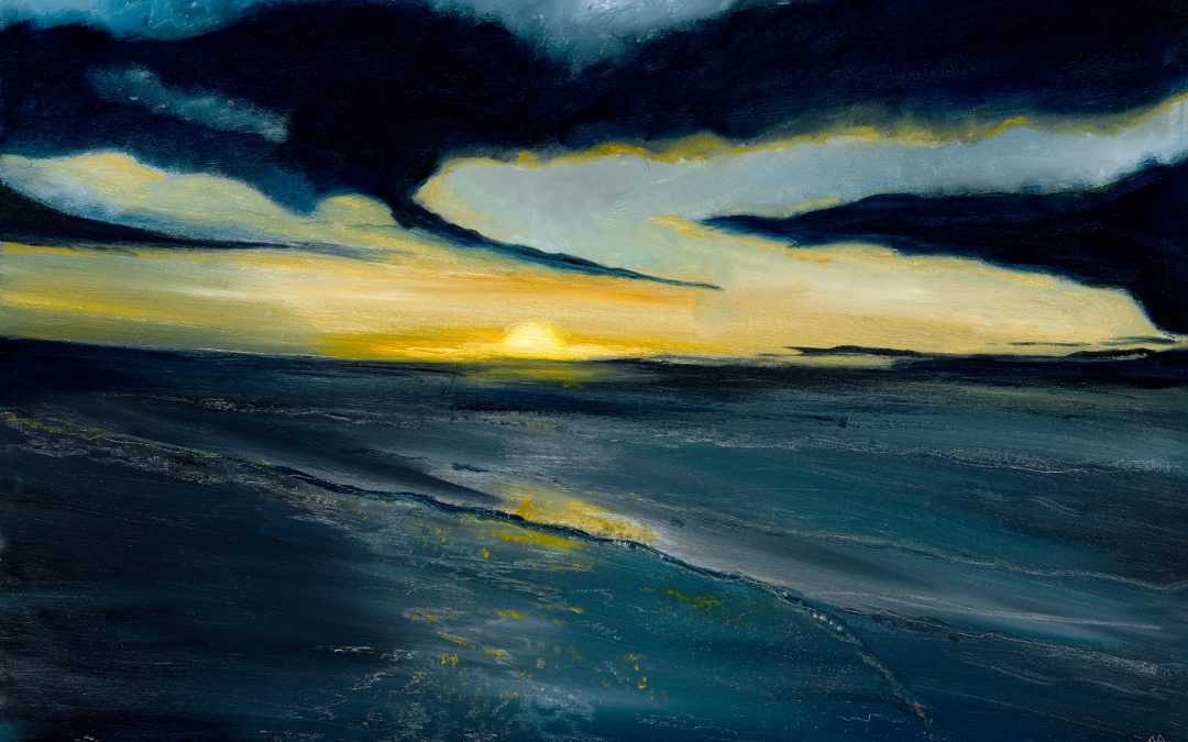 Where the sky sinks into the sea