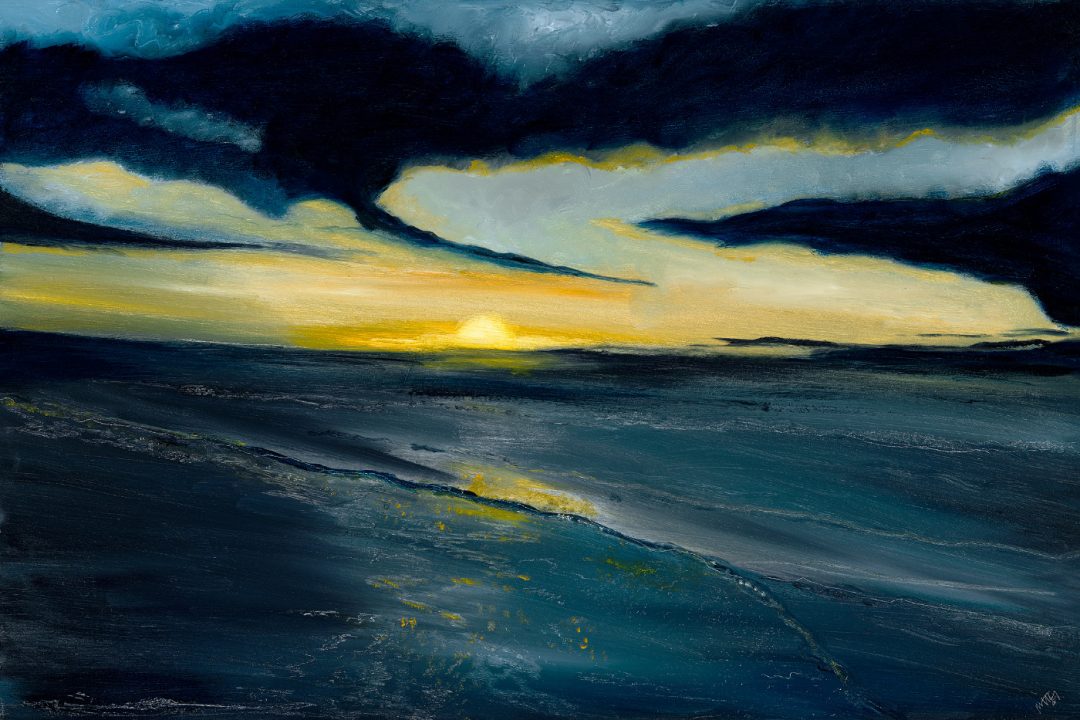 Where the sky sinks into the sea