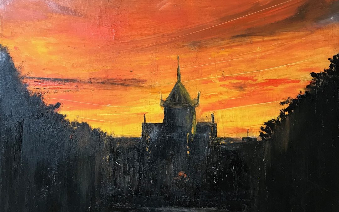 Sunset over Blenheim Palace