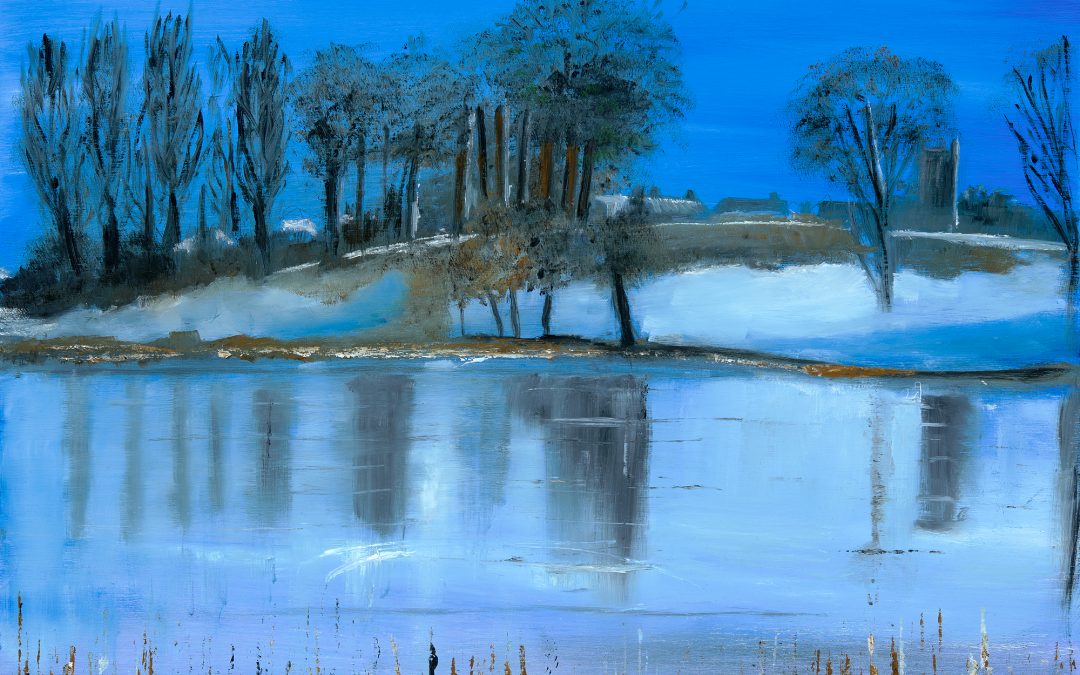 Cold and Crisp – View across to St Mary Magdalene Church Woodstock – Blenheim series