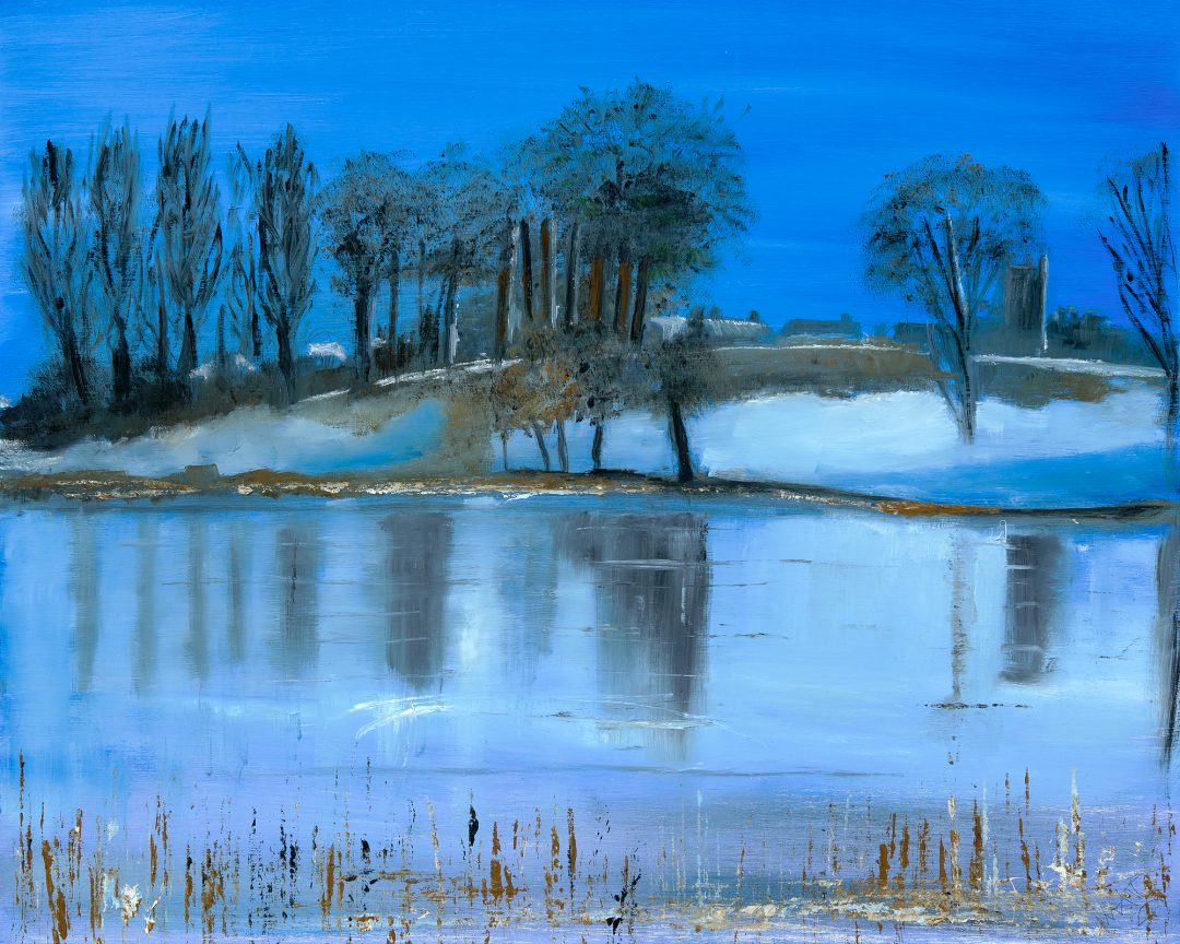 Cold and Crisp – View across to St Mary Magdalene Church Woodstock – Blenheim series